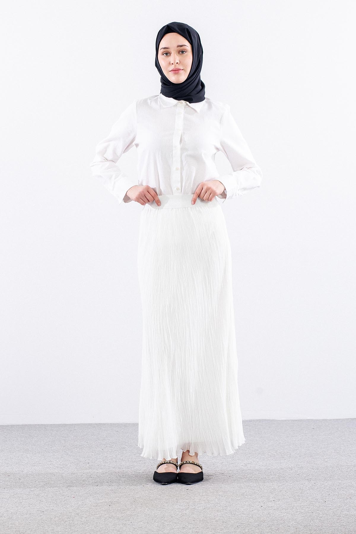 3342 Etek 1-2-3 Sifon Kumas - Beyaz - 2