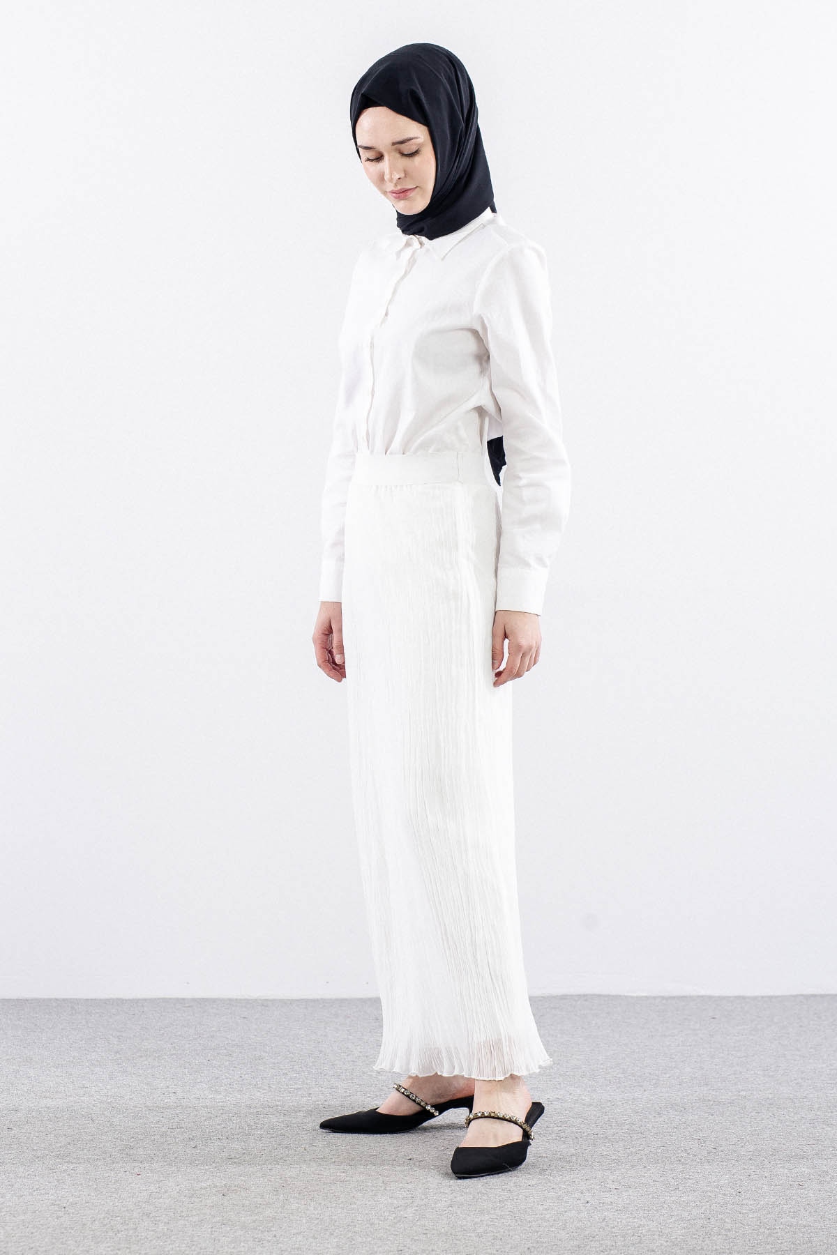 3342 Etek 1-2-3 Sifon Kumas - Beyaz - 4