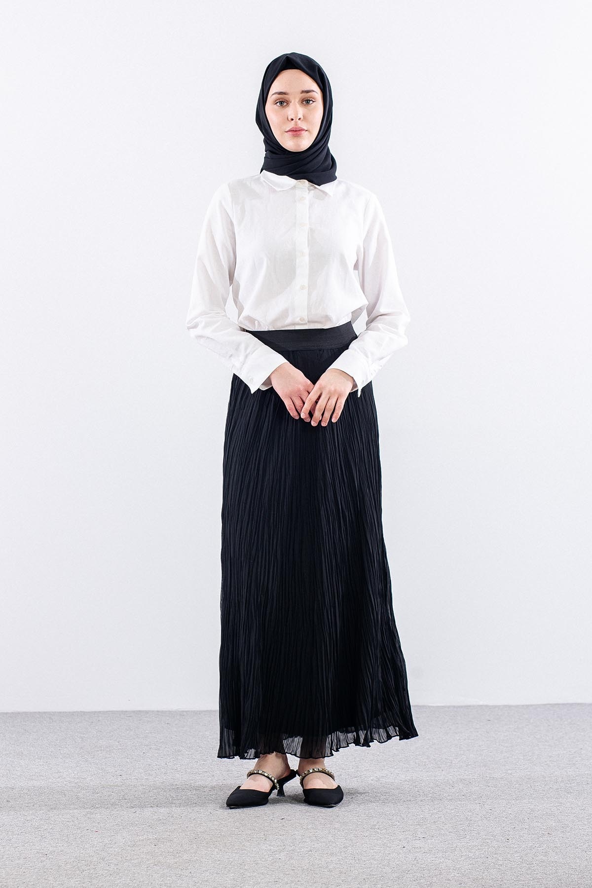 3342 Etek 1-2-3 Sifon Kumas - Siyah - 1