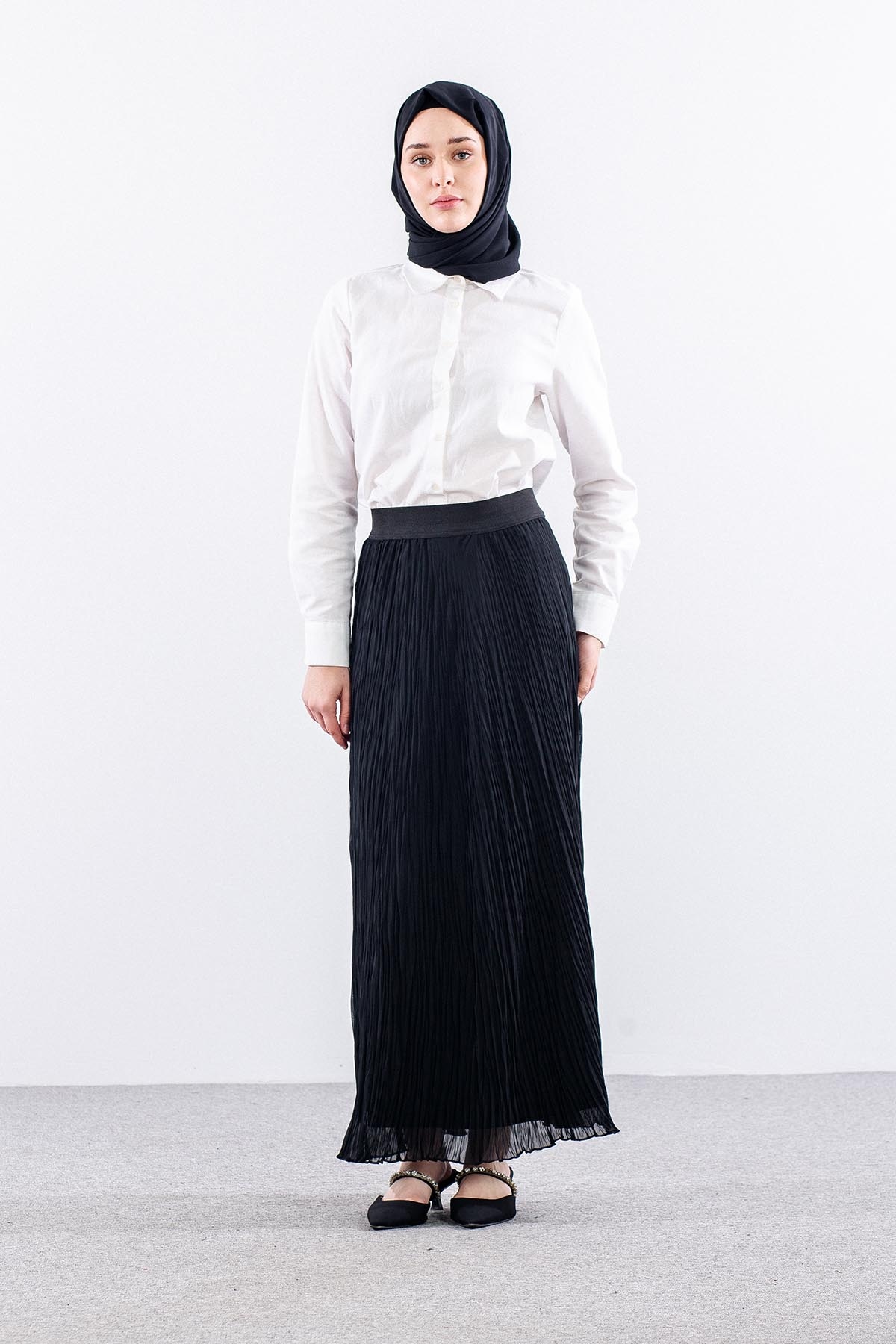 3342 Etek 1-2-3 Sifon Kumas - Siyah - 2