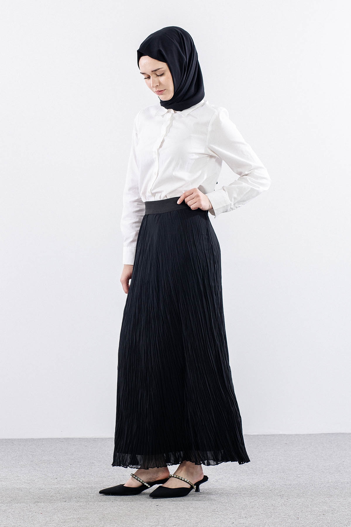 3342 Etek 1-2-3 Sifon Kumas - Siyah - 4