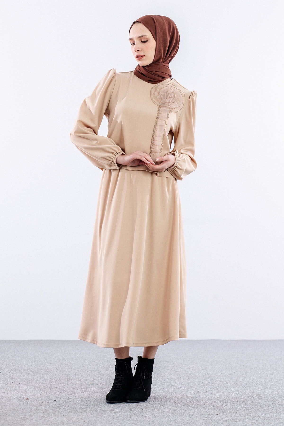 33436 E.takim S-m-l Gul - Bej - 2