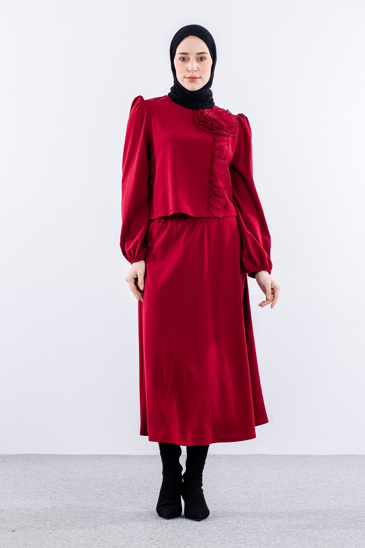 33436 E.takim S-m-l Gul - Bordo - 2