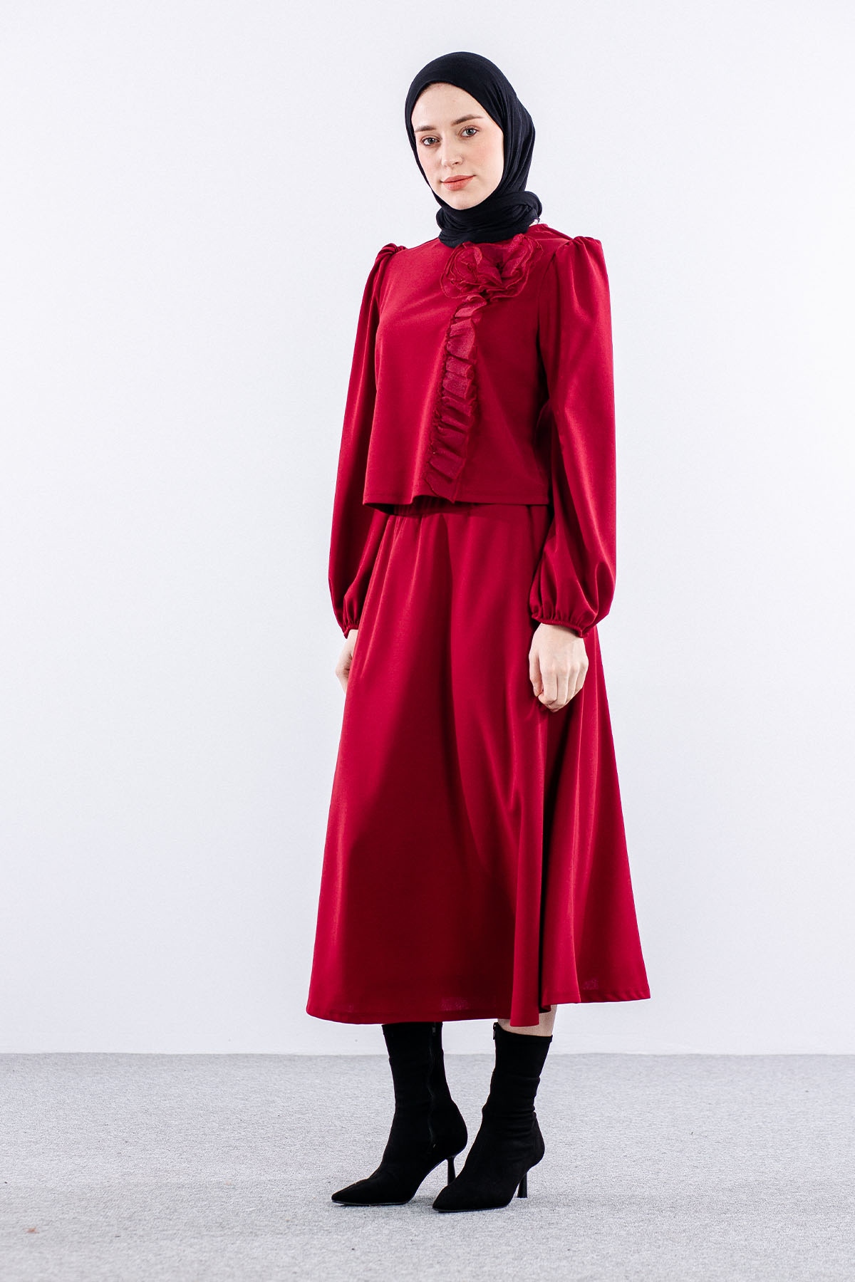 33436 E.takim S-m-l Gul - Bordo - 3