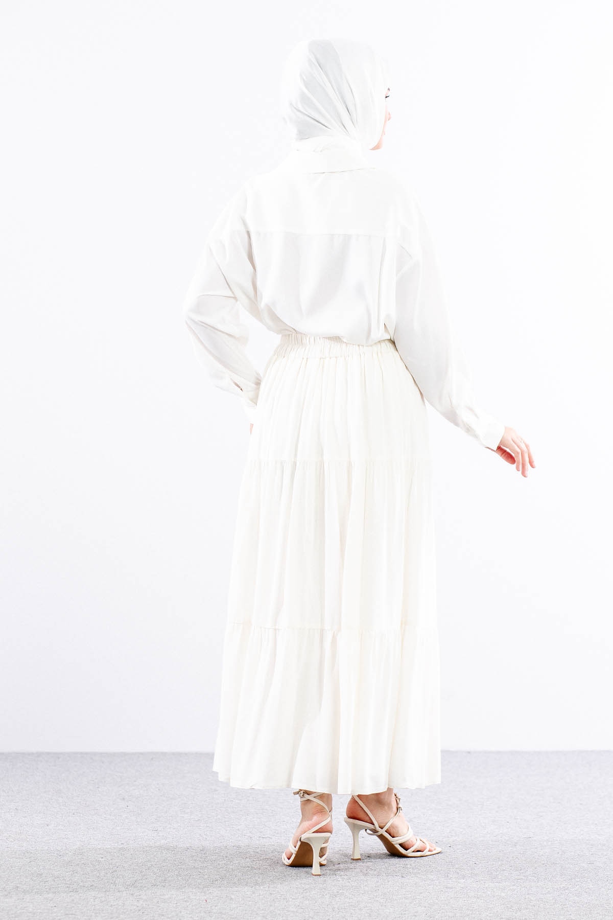 3344 Etek 1-2-3 Katli Spor - Beyaz - 5