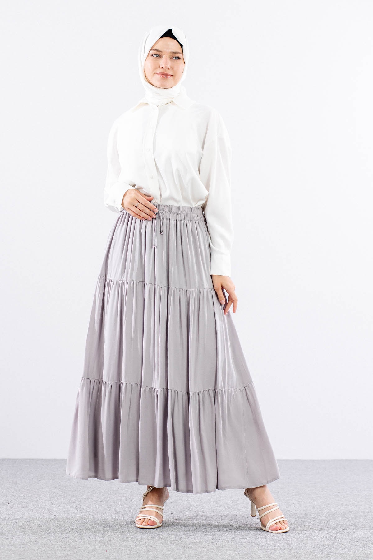 3344 Etek 1-2-3 Katli Spor - Gri - 1