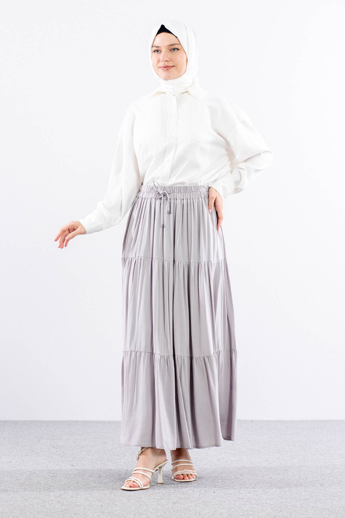 3344 Etek 1-2-3 Katli Spor - Gri - 2