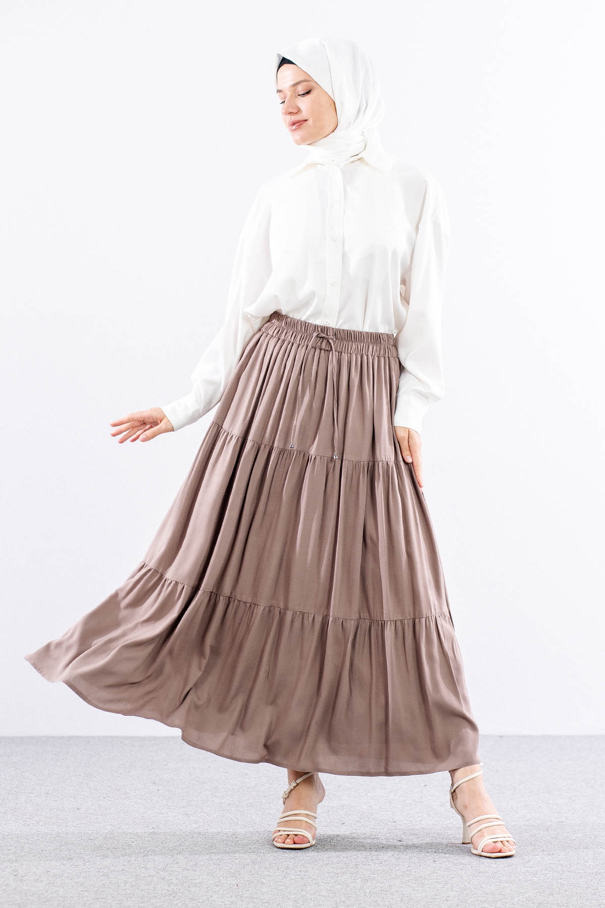 3344 Etek 1-2-3 Katli Spor - Kahve - 1