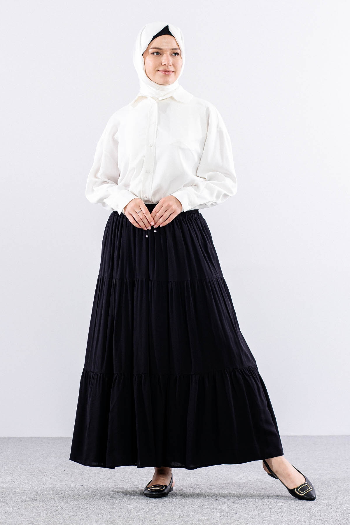 3344 Etek 1-2-3 Katli Spor - Siyah - 3