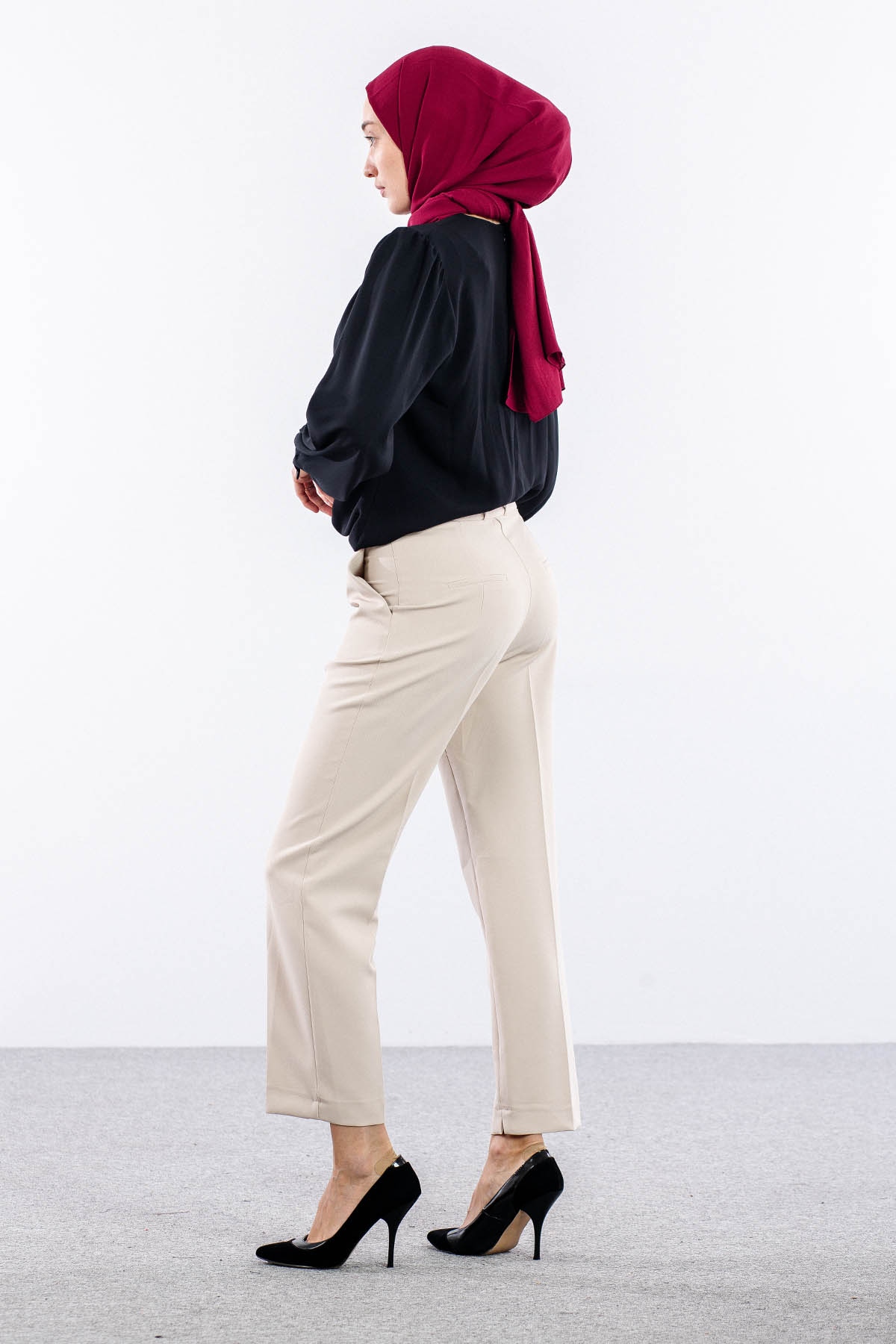 3346 Pantolon 38-48 - Bej - 3