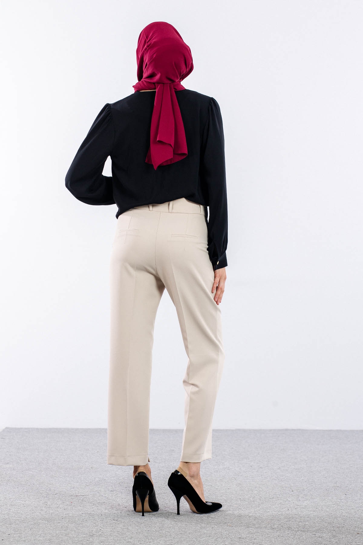 3346 Pantolon 38-48 - Bej - 4