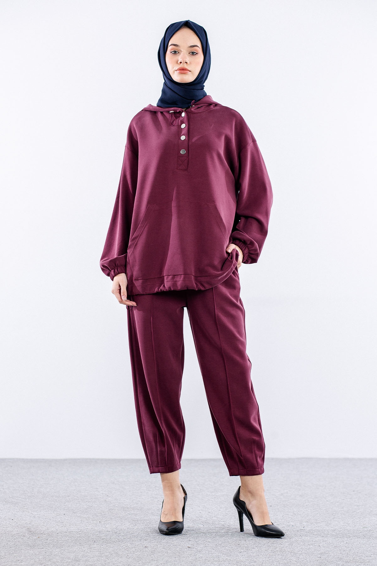 33480 Eşofman Takim S-m-l - Bordo - 2