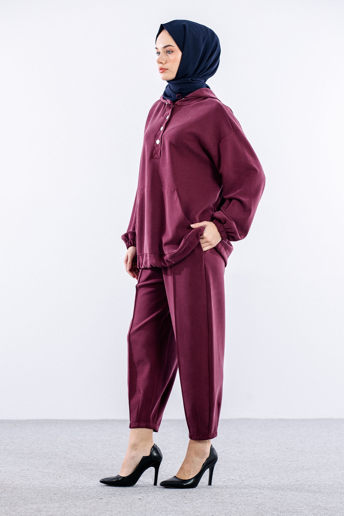 33480 Eşofman Takim S-m-l - Bordo - 3