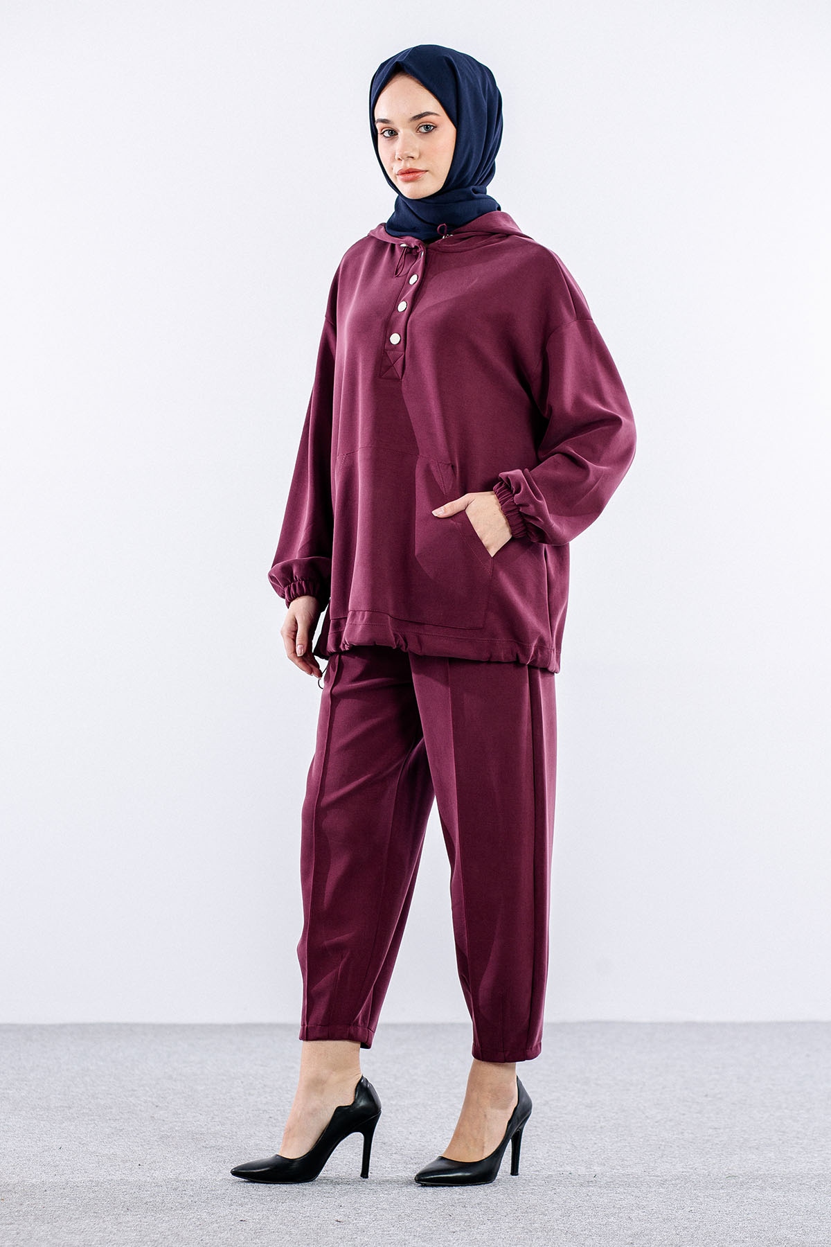 33480 Eşofman Takim S-m-l - Bordo - 4