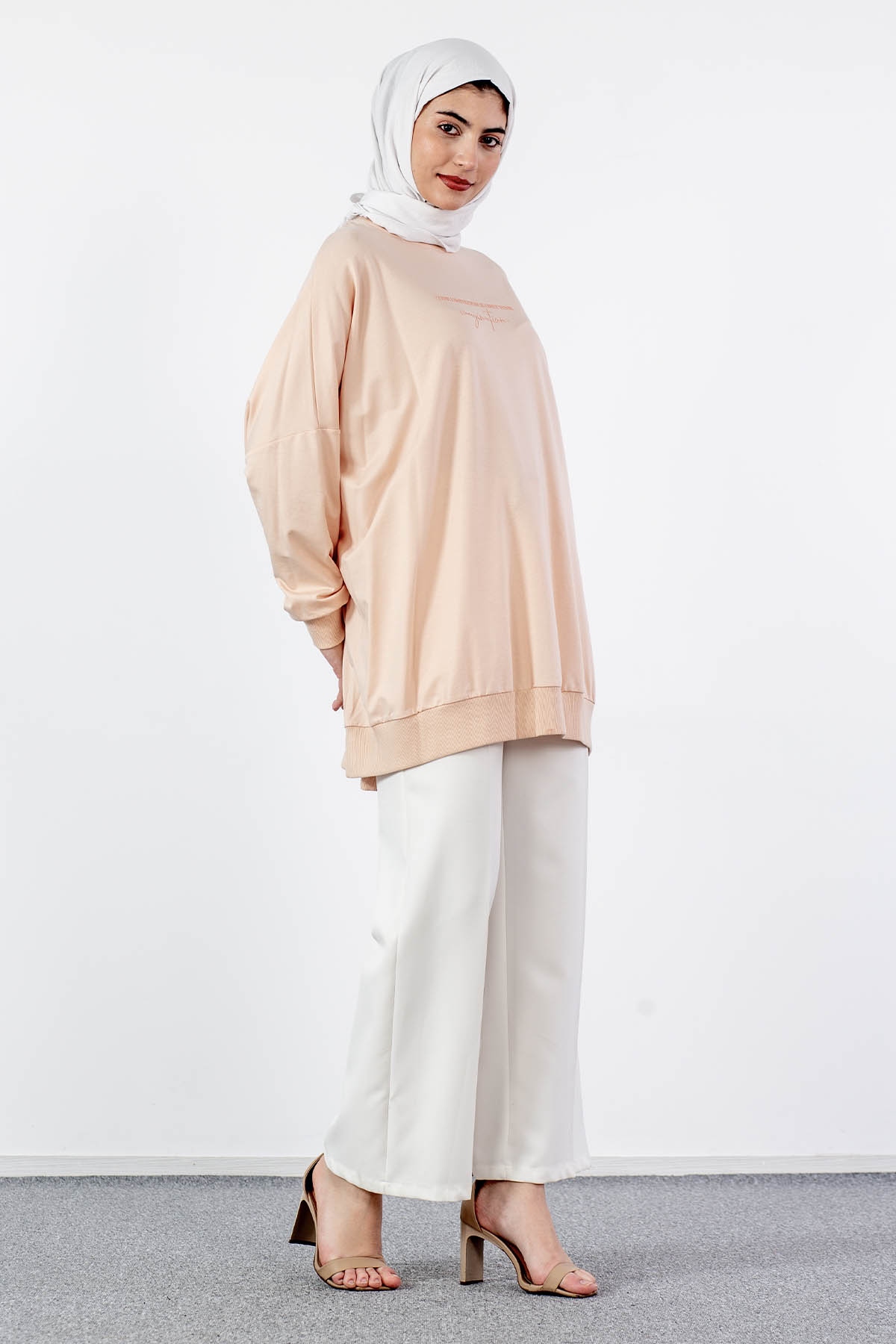 33572 Tunik Tek - Pudra - 2