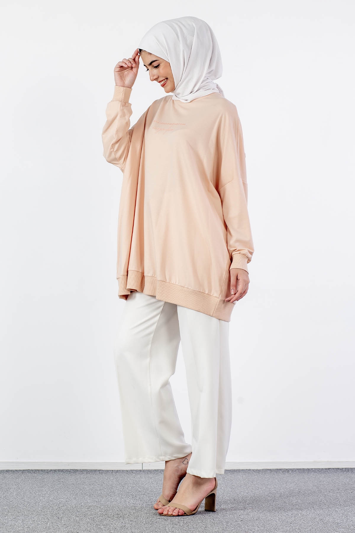 33572 Tunik Tek - Pudra - 3