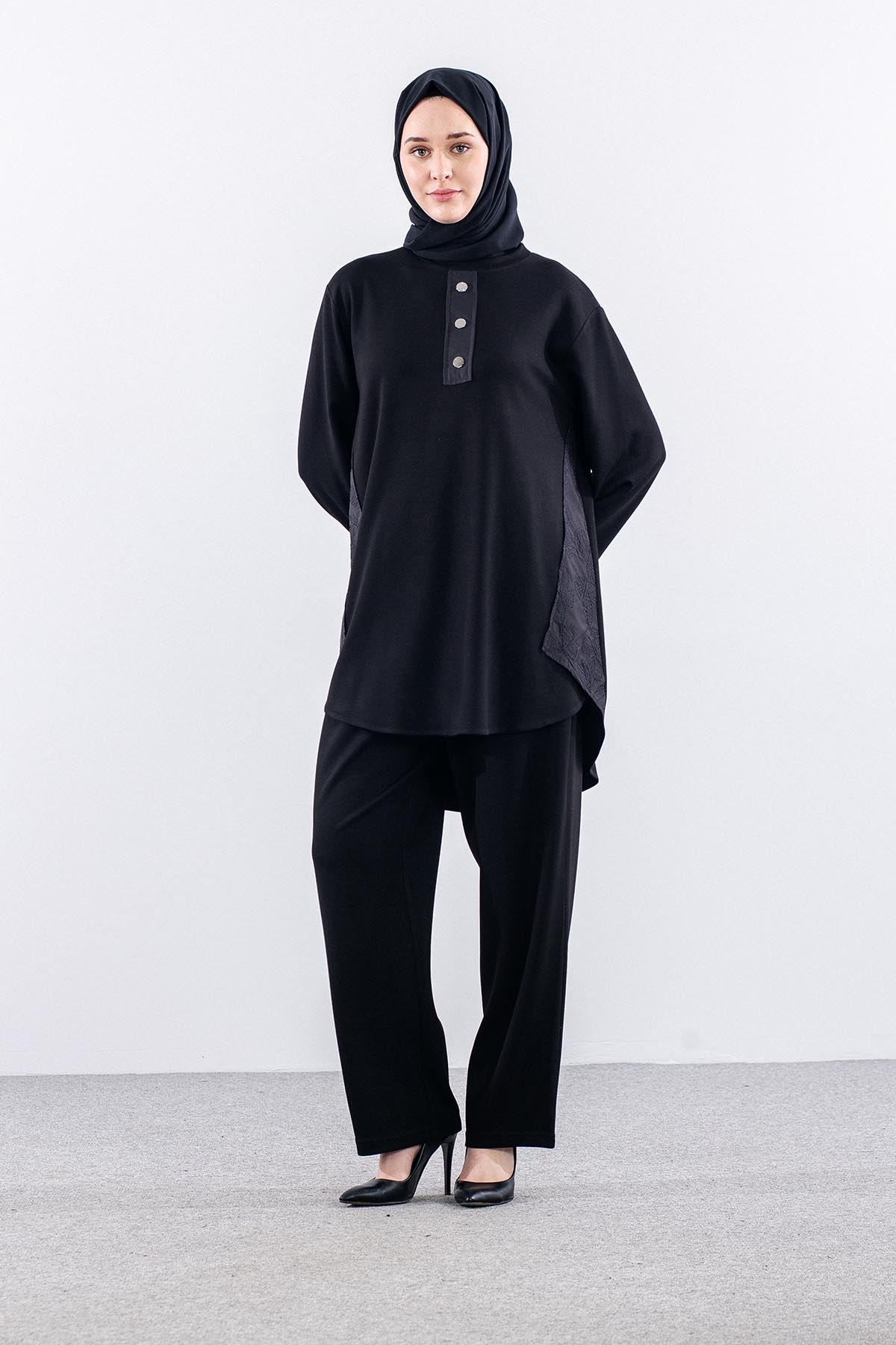 336 Takim 38-44 Parasut Garni - Siyah - 2