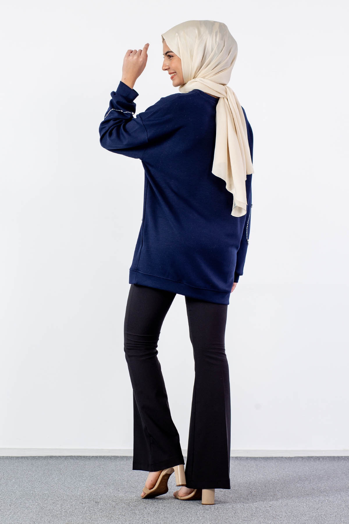 33607 Sw Tunik Tek - Lacivert - 5