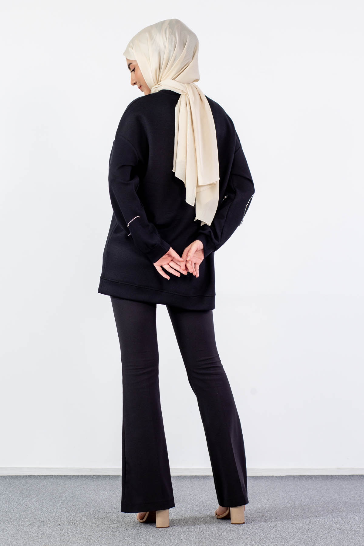 33607 Sw Tunik Tek - Siyah - 4