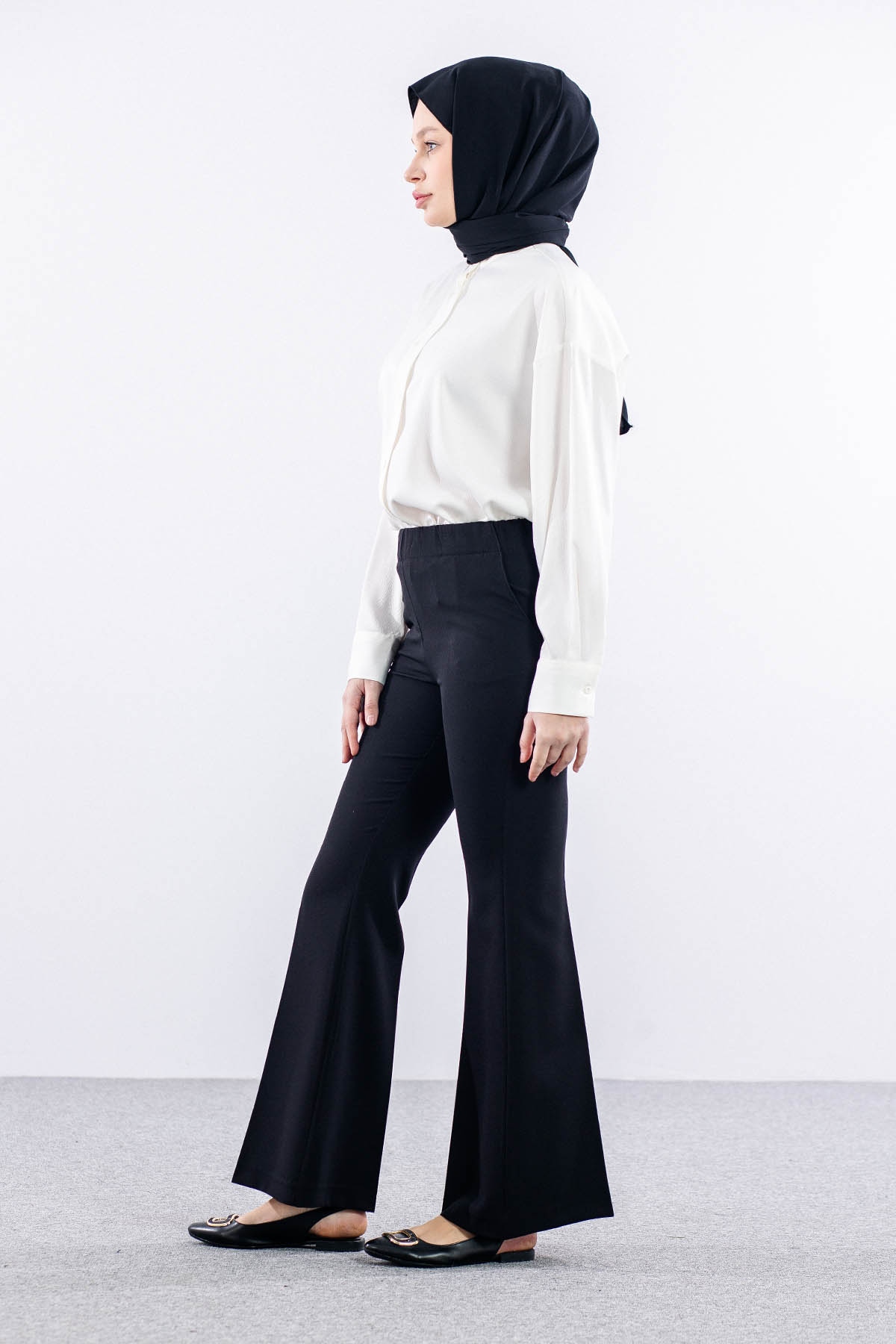 3372 Pantolon 38-48 - Siyah  - - 2