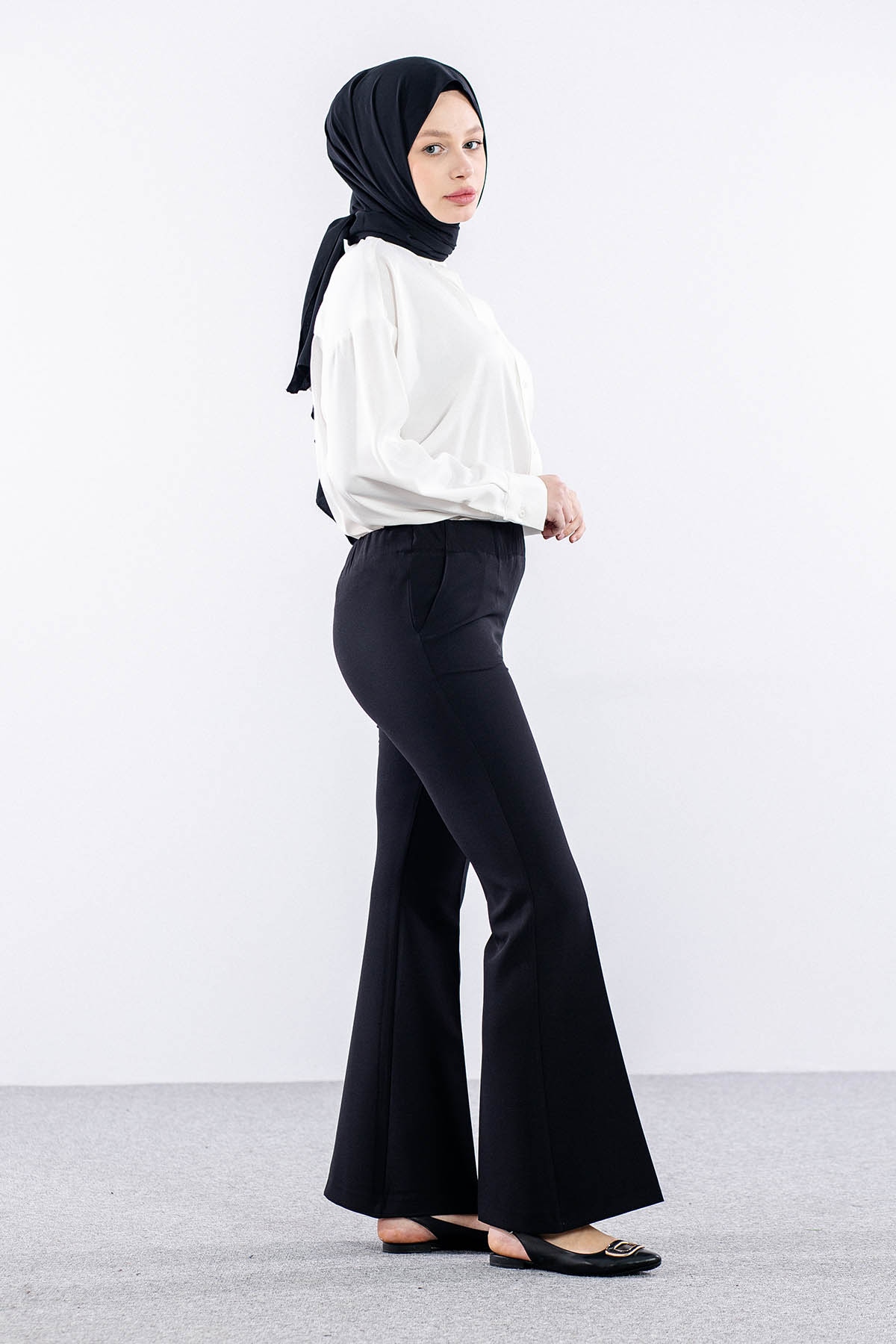 3372 Pantolon 38-48 - Siyah  - - 4