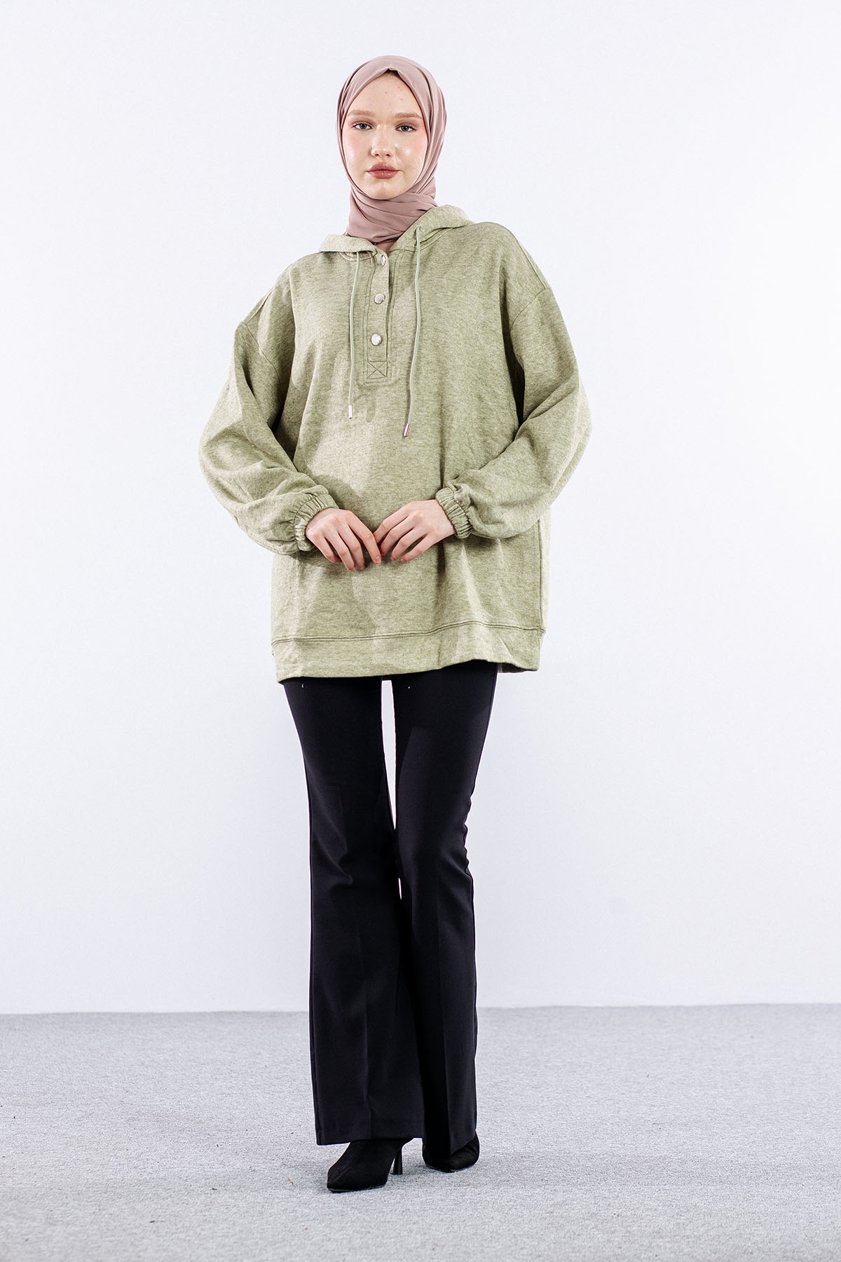 33804 Melanj Tunik Tek - Haki - 1