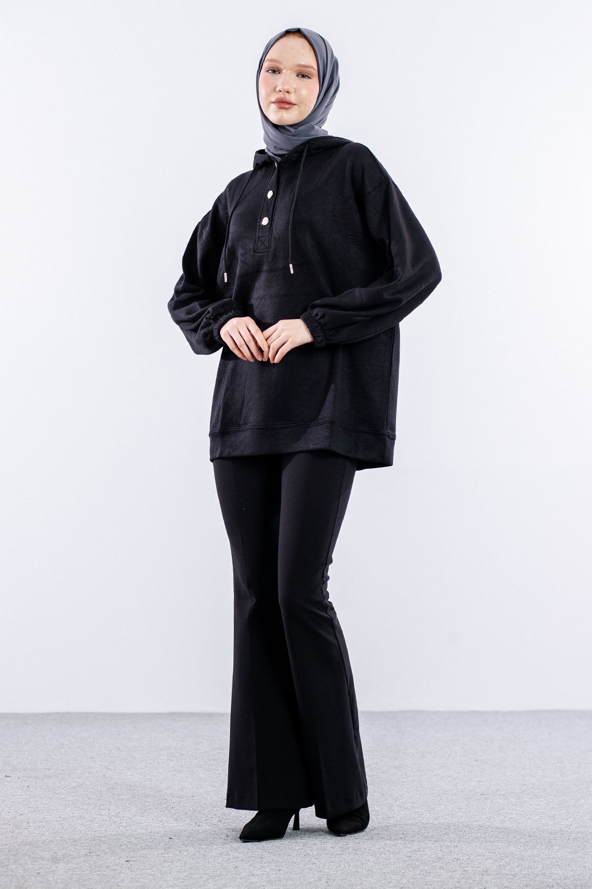 33804 Melanj Tunik Tek - Siyah - 1