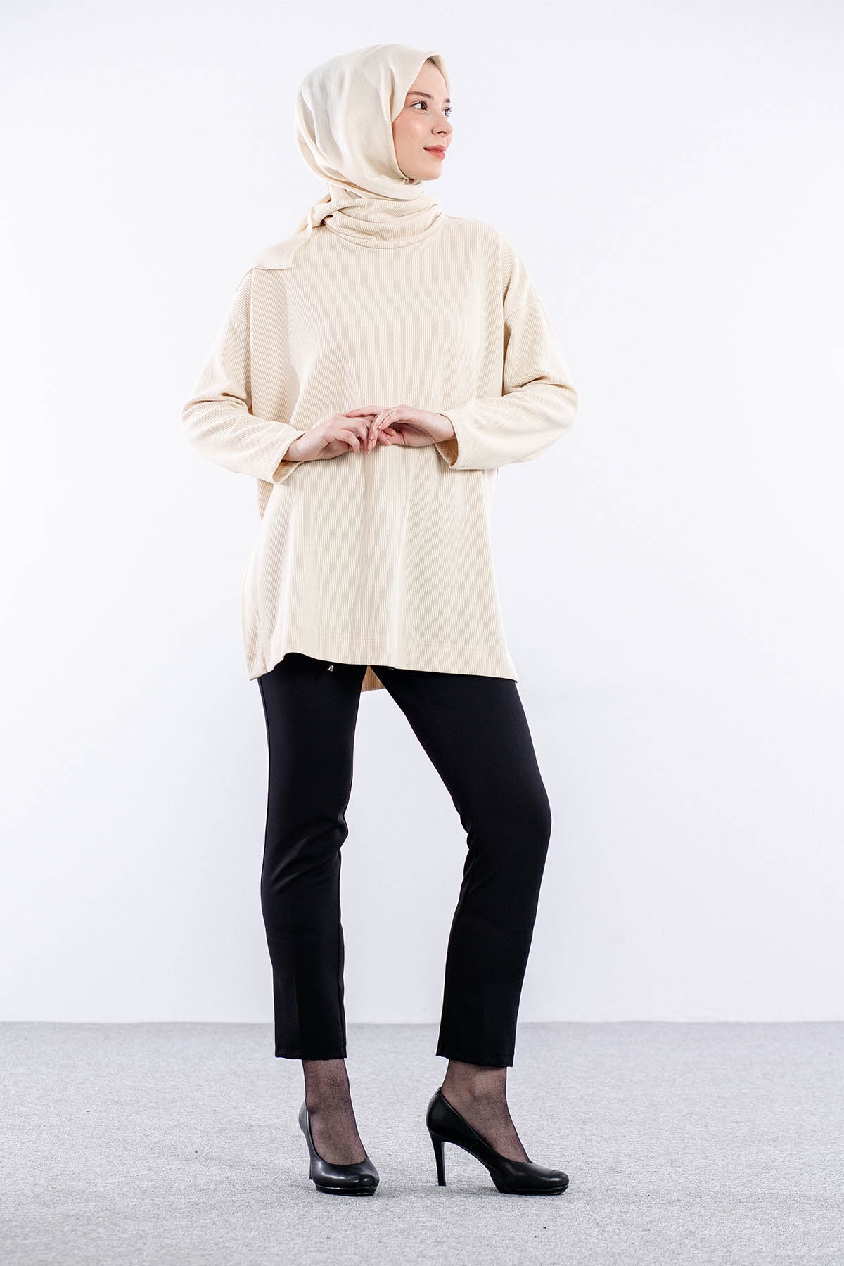 33837 Tunik Tek - Bej - 3