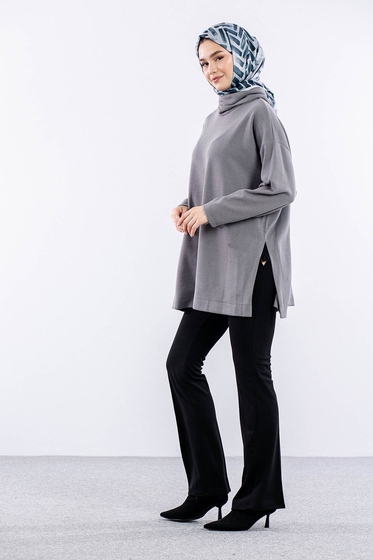 33837 Tunik Tek - Gri - 2