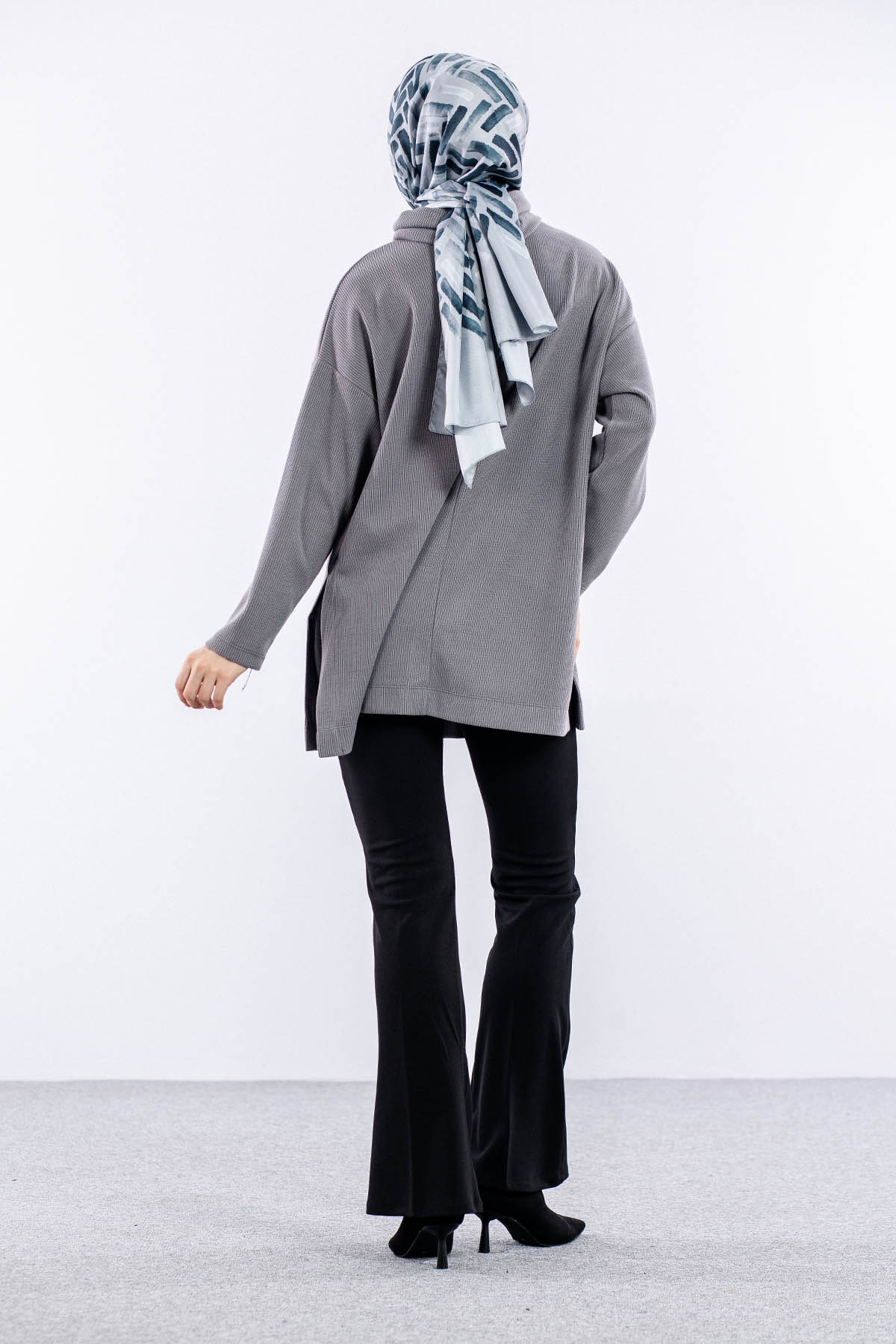 33837 Tunik Tek - Gri - 4