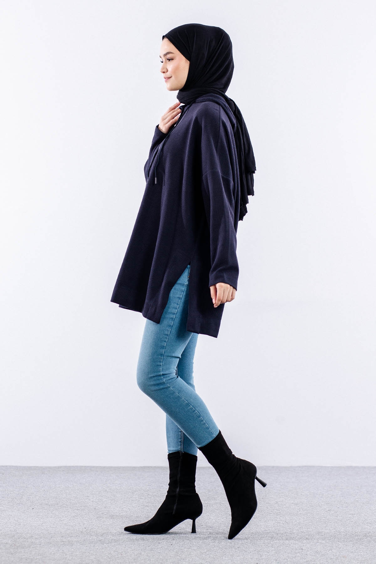 33845 Sw Tunik Tek - Lacivert - 3