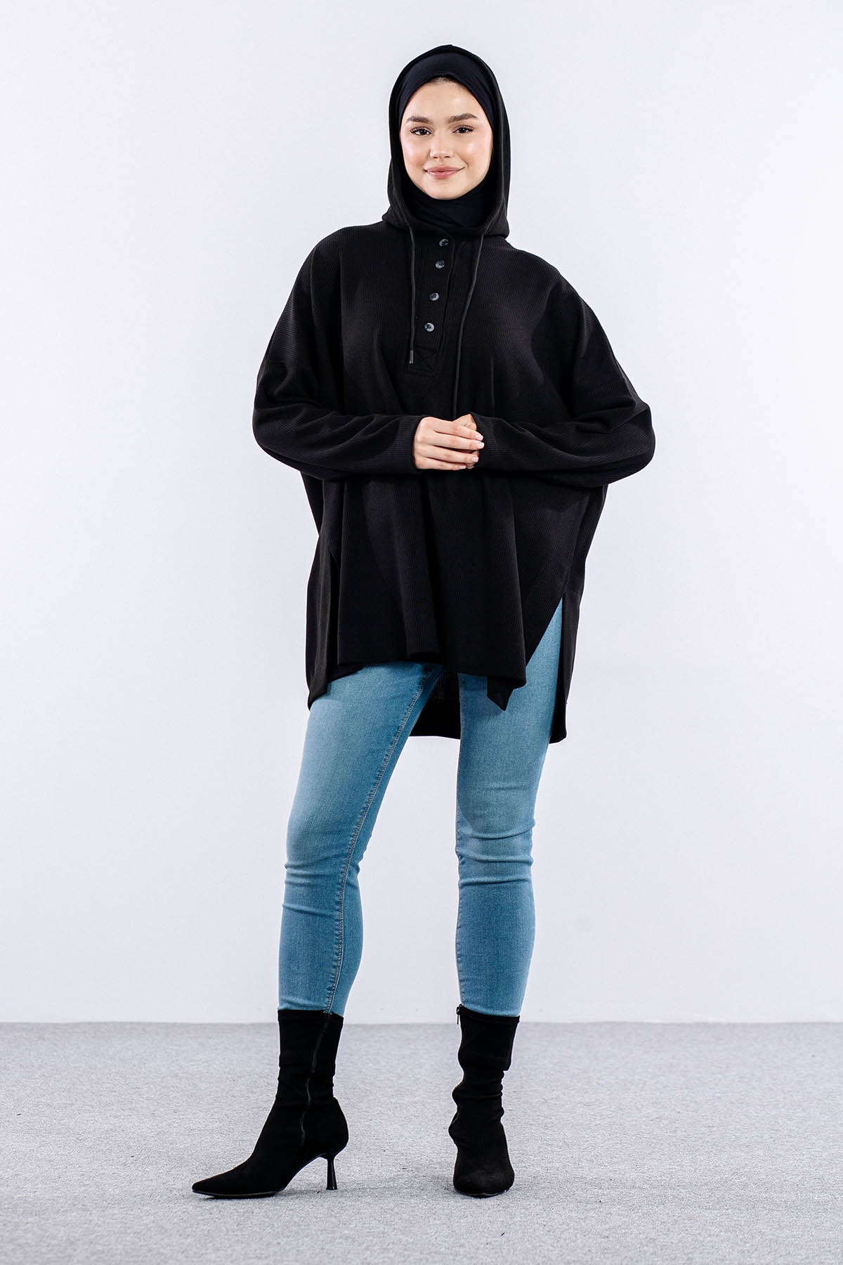 33845 Sw Tunik Tek - Siyah - 1