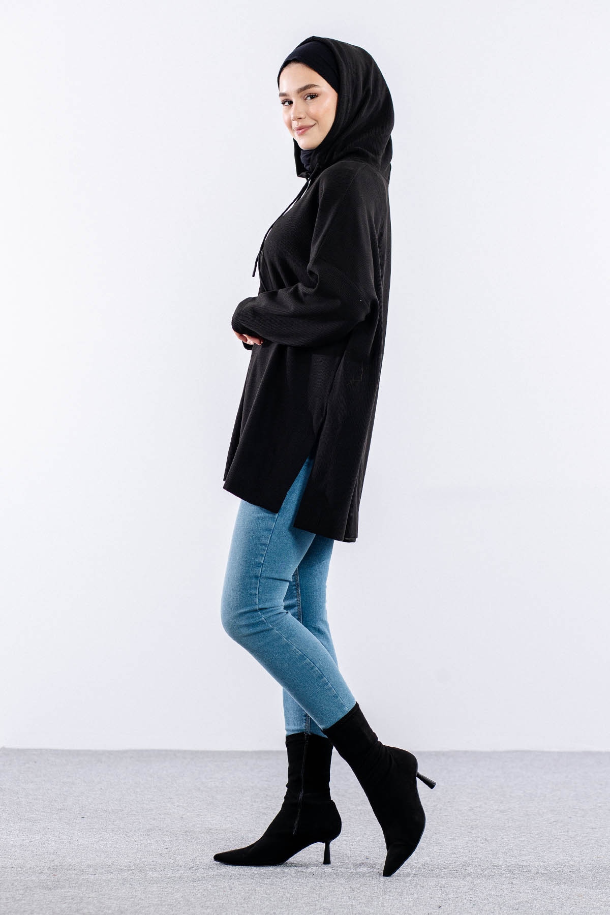 33845 Sw Tunik Tek - Siyah - 5