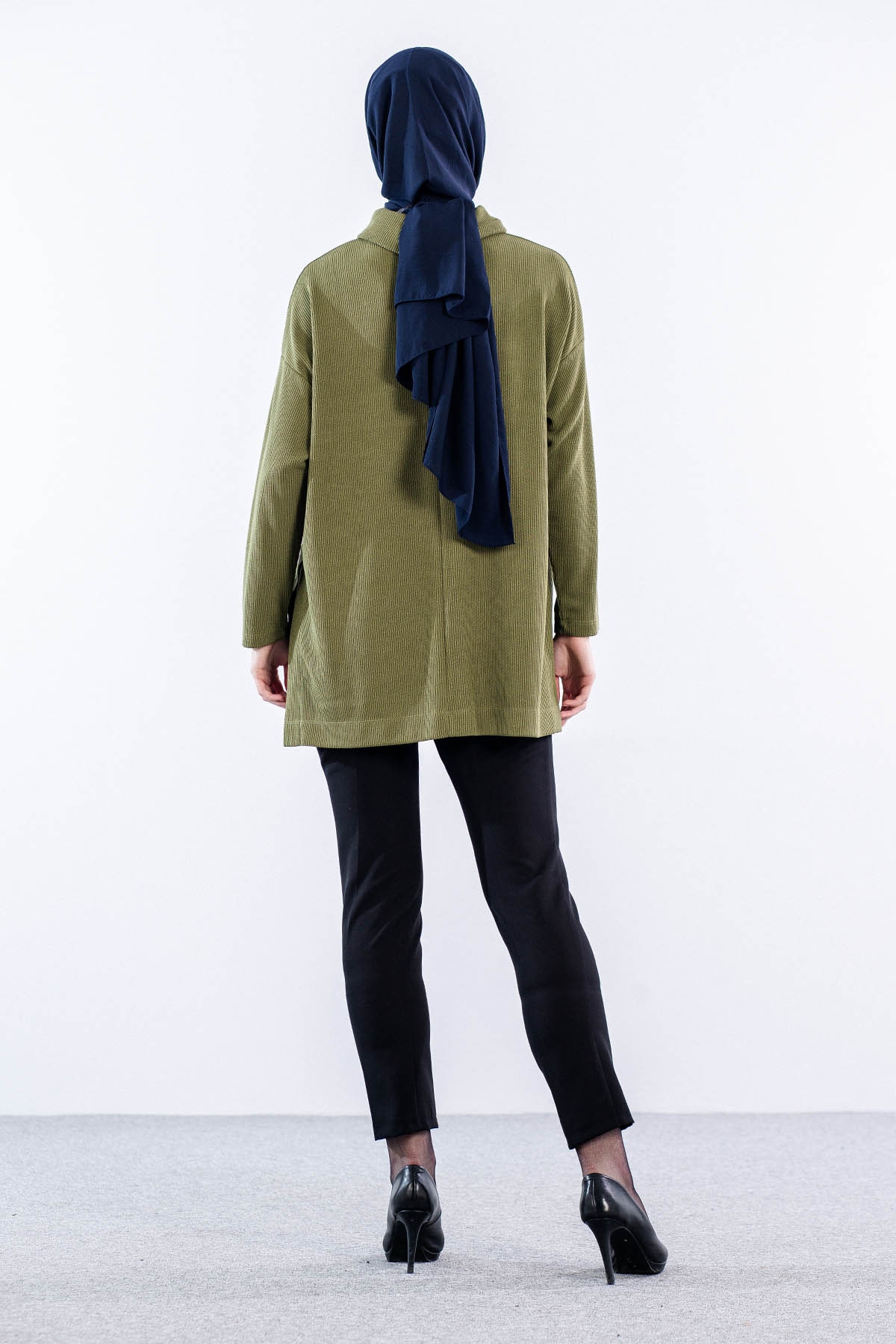 33957 örme Tunik Tek - Haki - 5