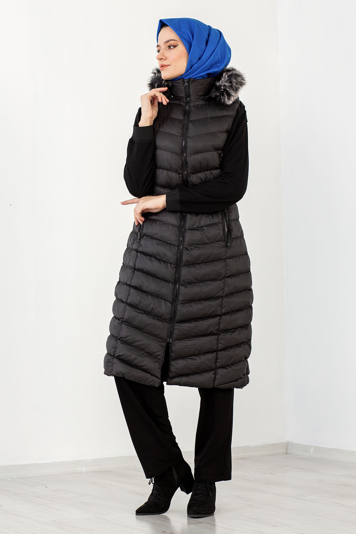 3402 Sisme Yelek 38-46 - Siyah - 3