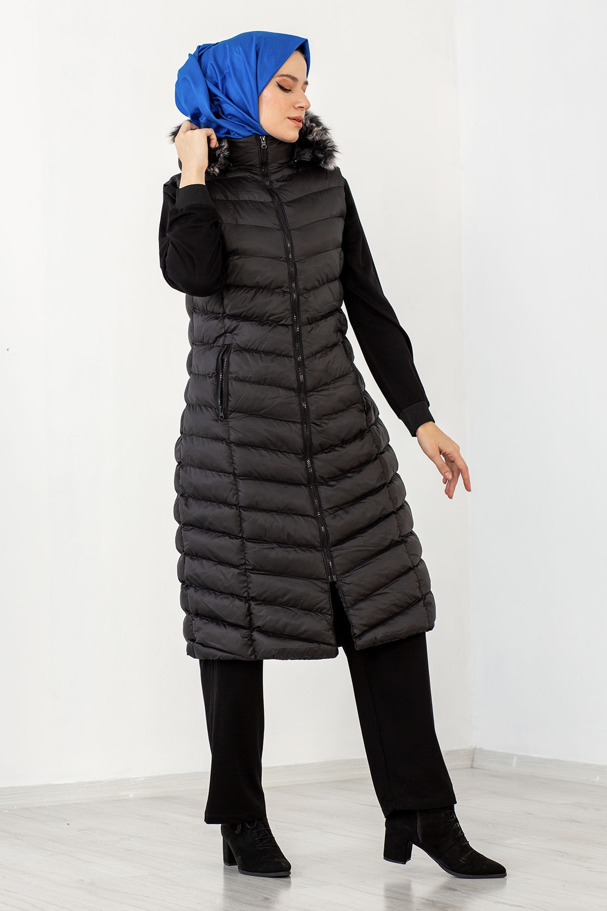 3402 Sisme Yelek 38-46 - Siyah - 4