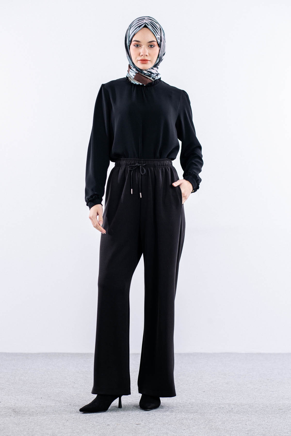 34135 Modal Pantolon S-m-l - Siyah - 1