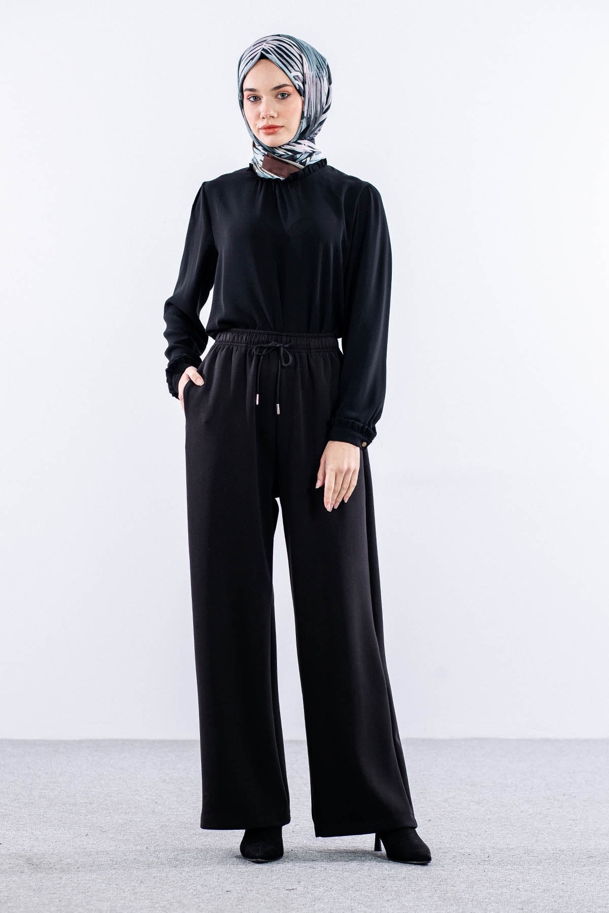 34135 Modal Pantolon S-m-l - Siyah - 2