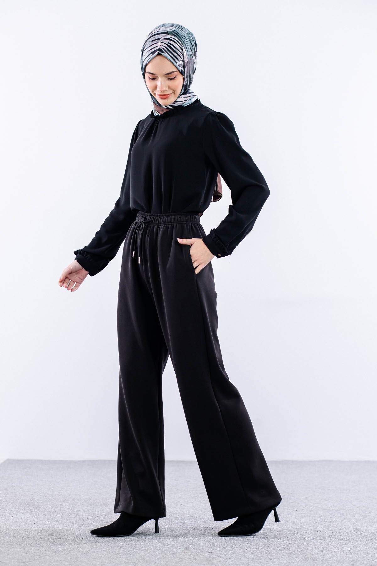 34135 Modal Pantolon S-m-l - Siyah - 3