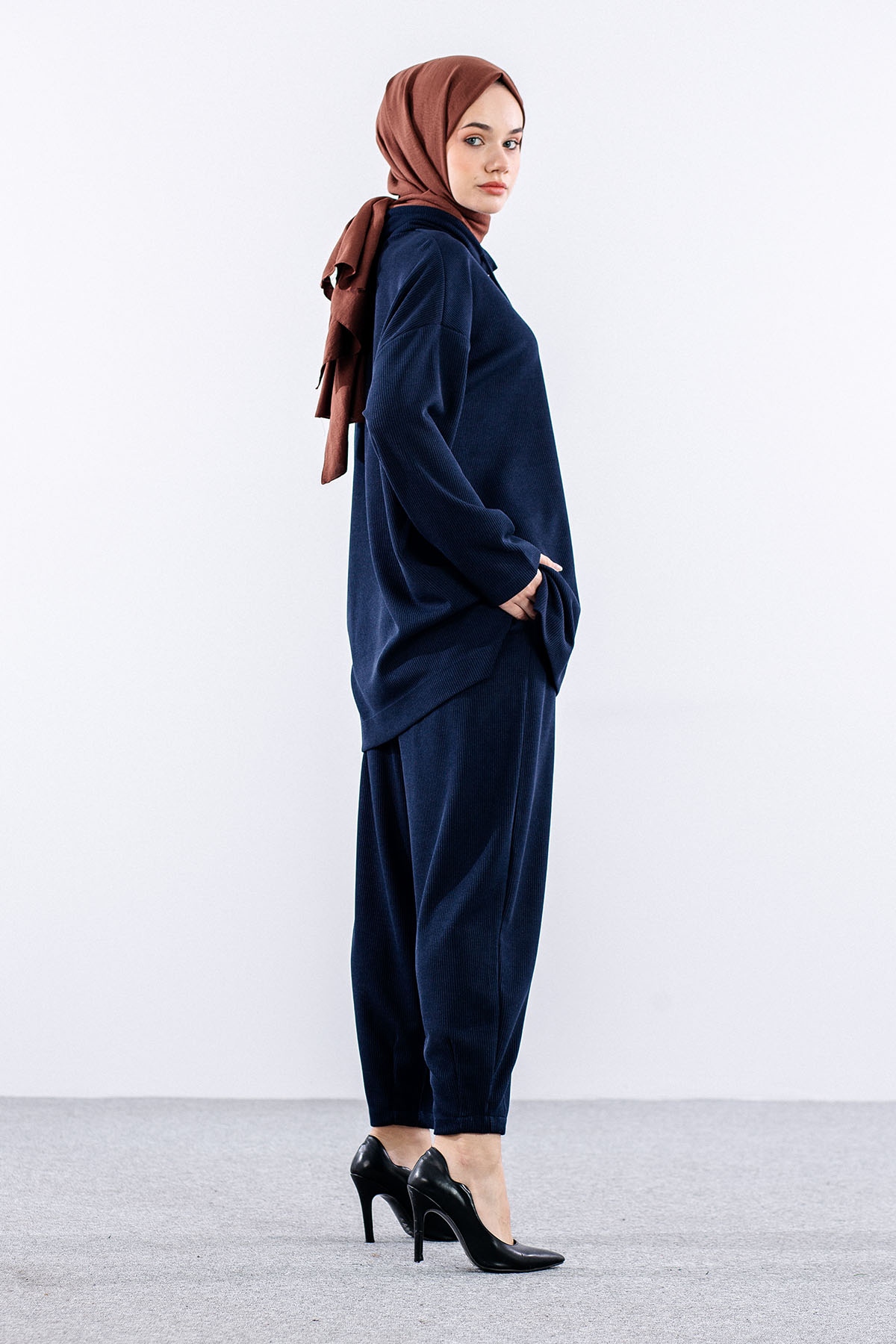 34234 Yaka Biye Takim S-m-l - Lacivert - 5