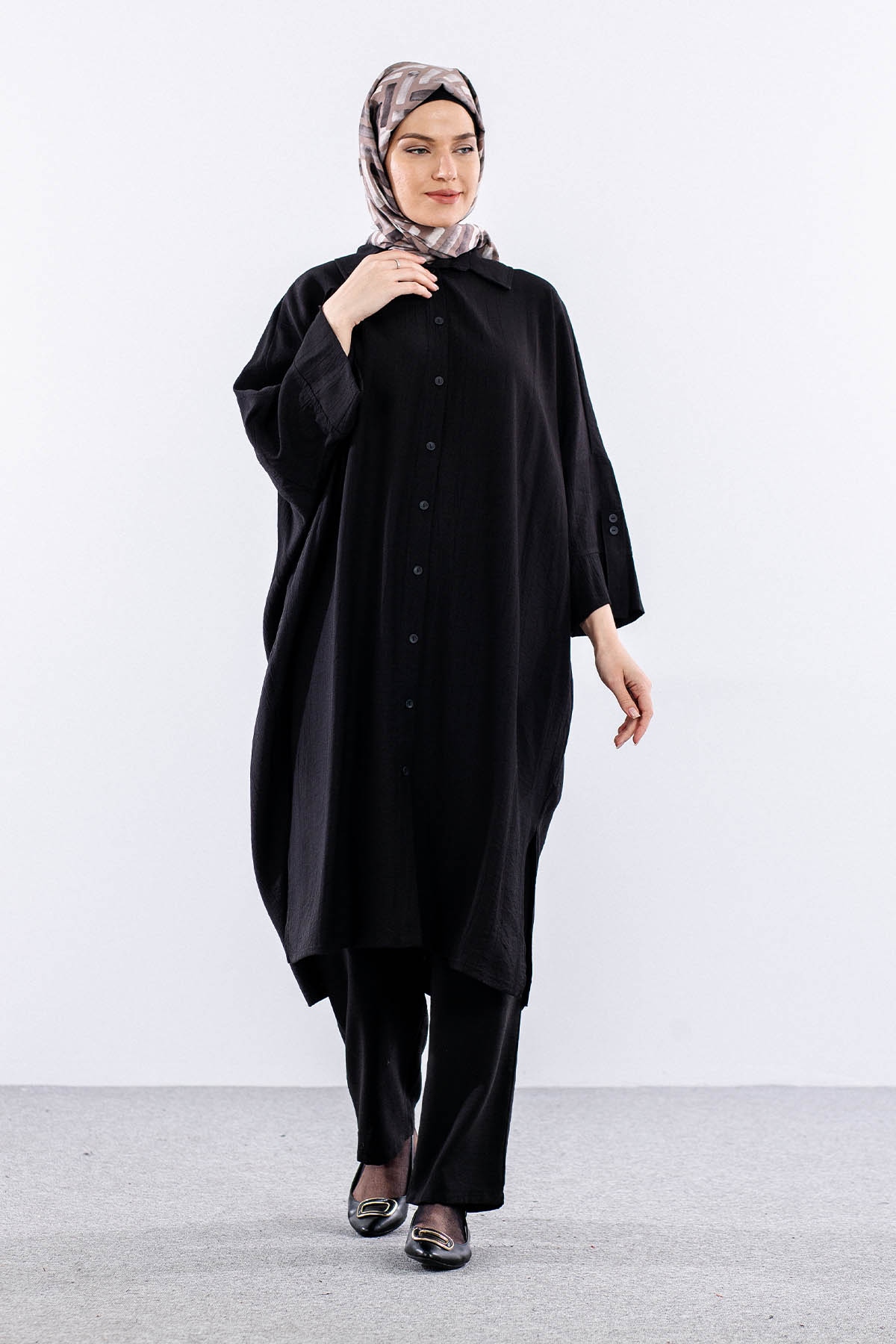 34296 Tunik Tek - Siyah - 2