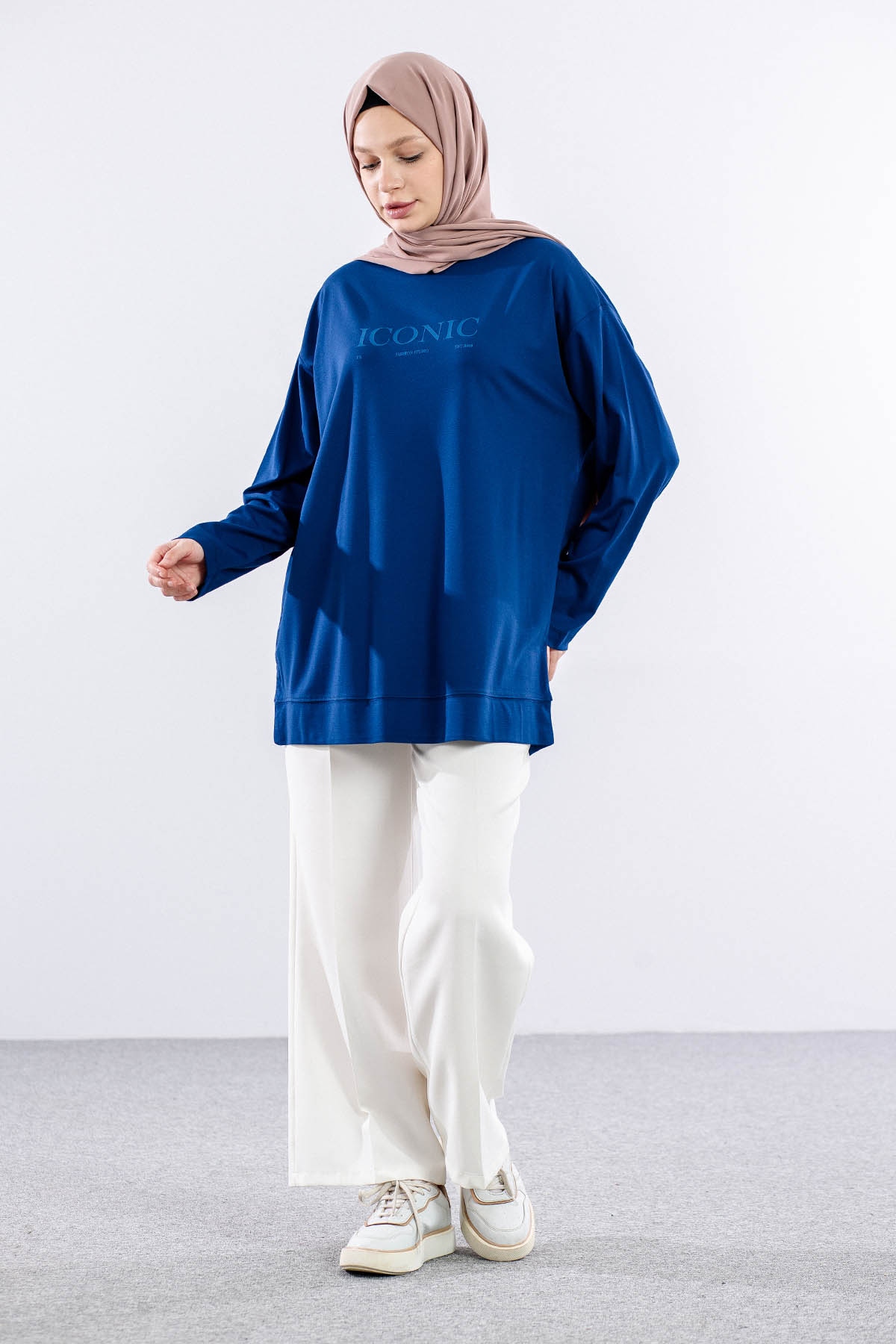 34297 Tunik Tek - Lacivert - 2
