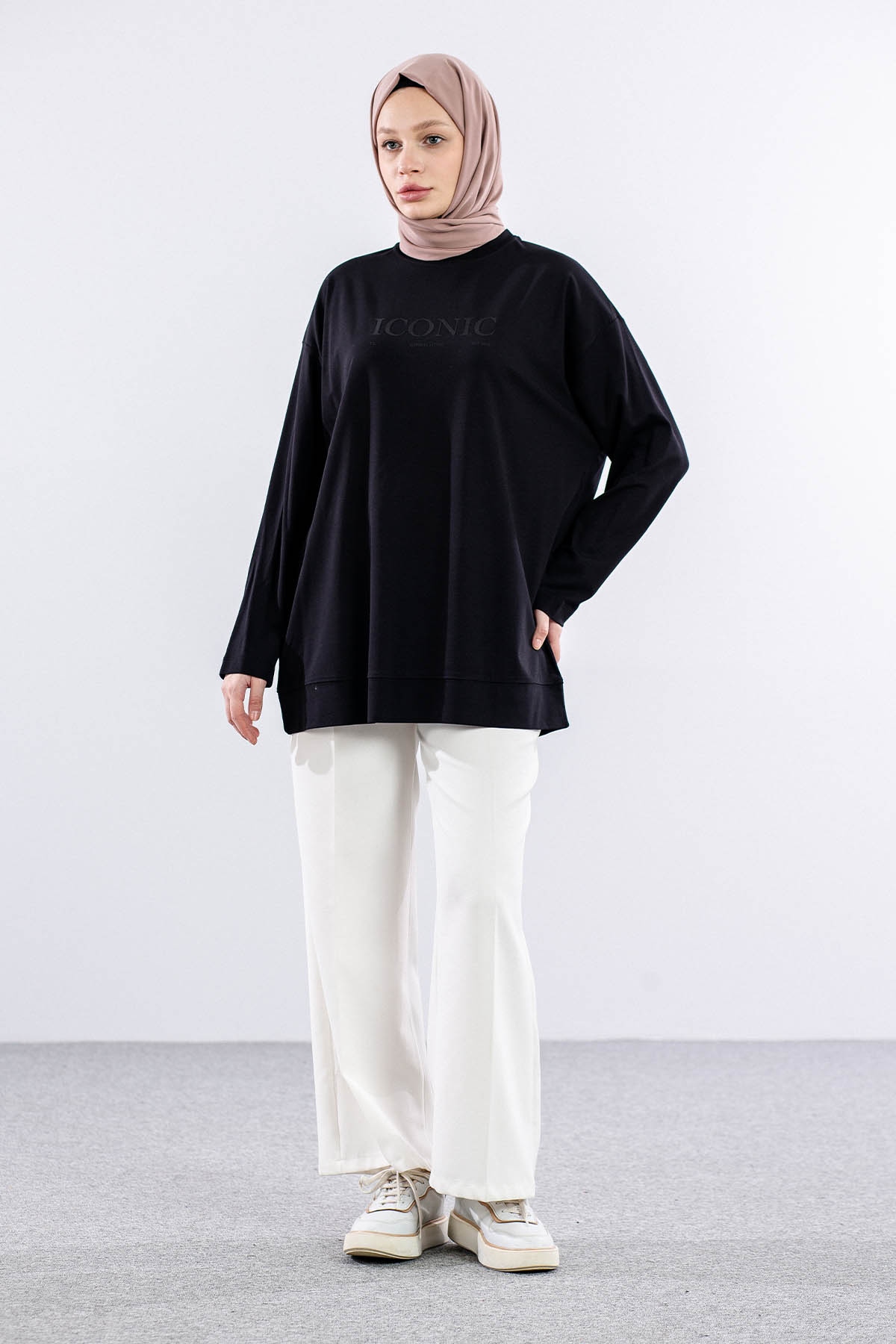 34297 Tunik Tek - Siyah - 1