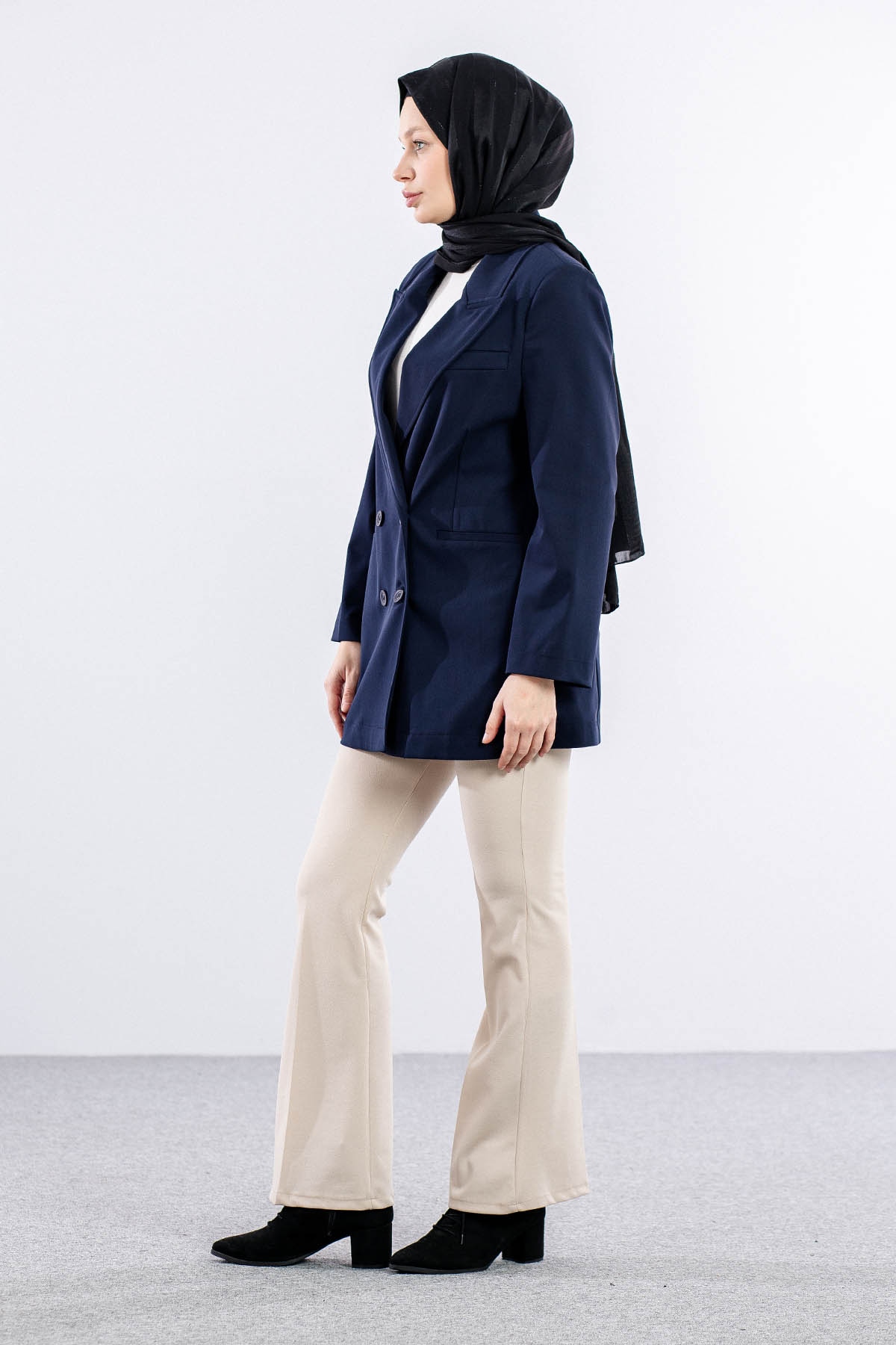 34414 Kruvaze Ceket S-m-l-xl - Lacivert - 2