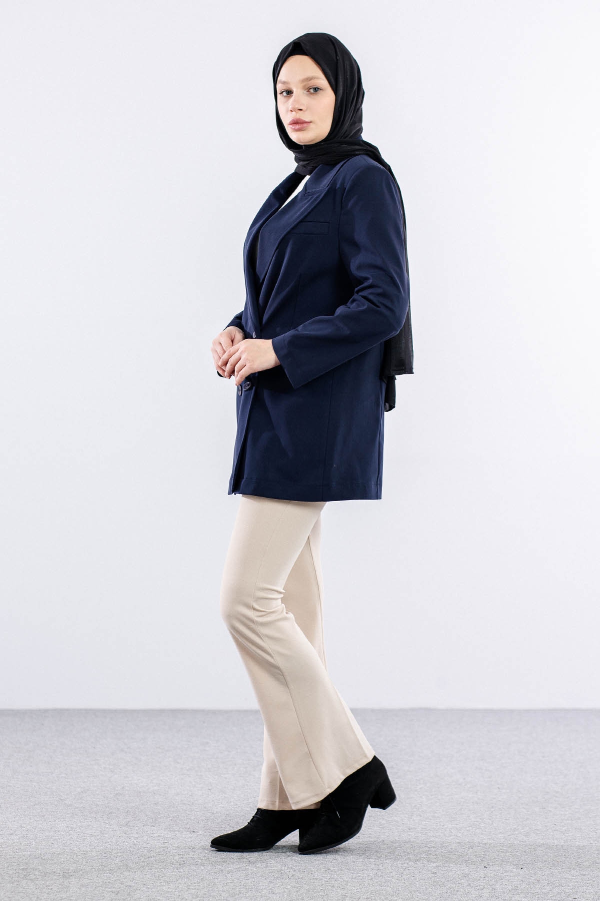 34414 Kruvaze Ceket S-m-l-xl - Lacivert - 3