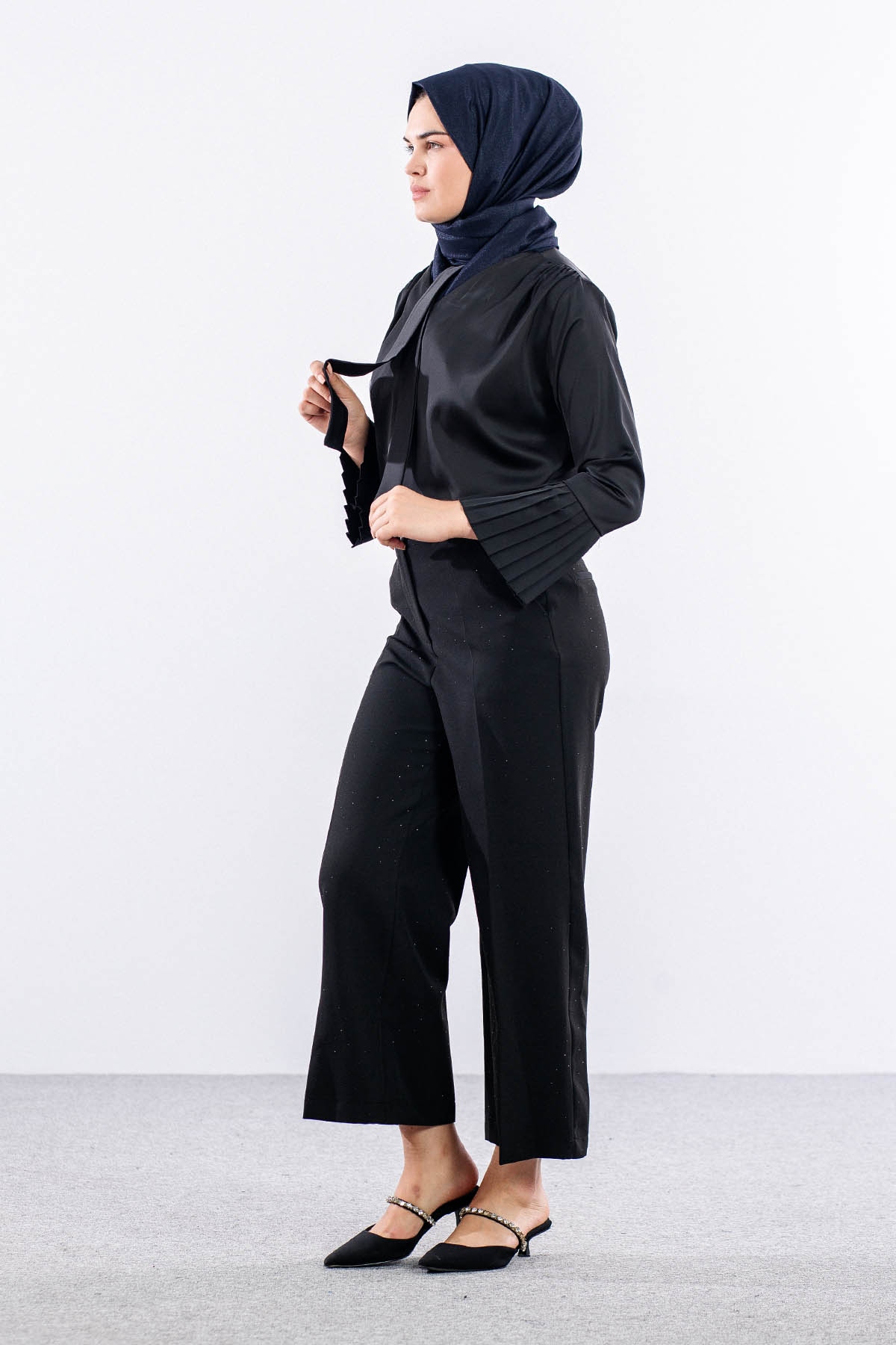 34719 Pantolon S-m-l-xl Taşli - Siyah - 2