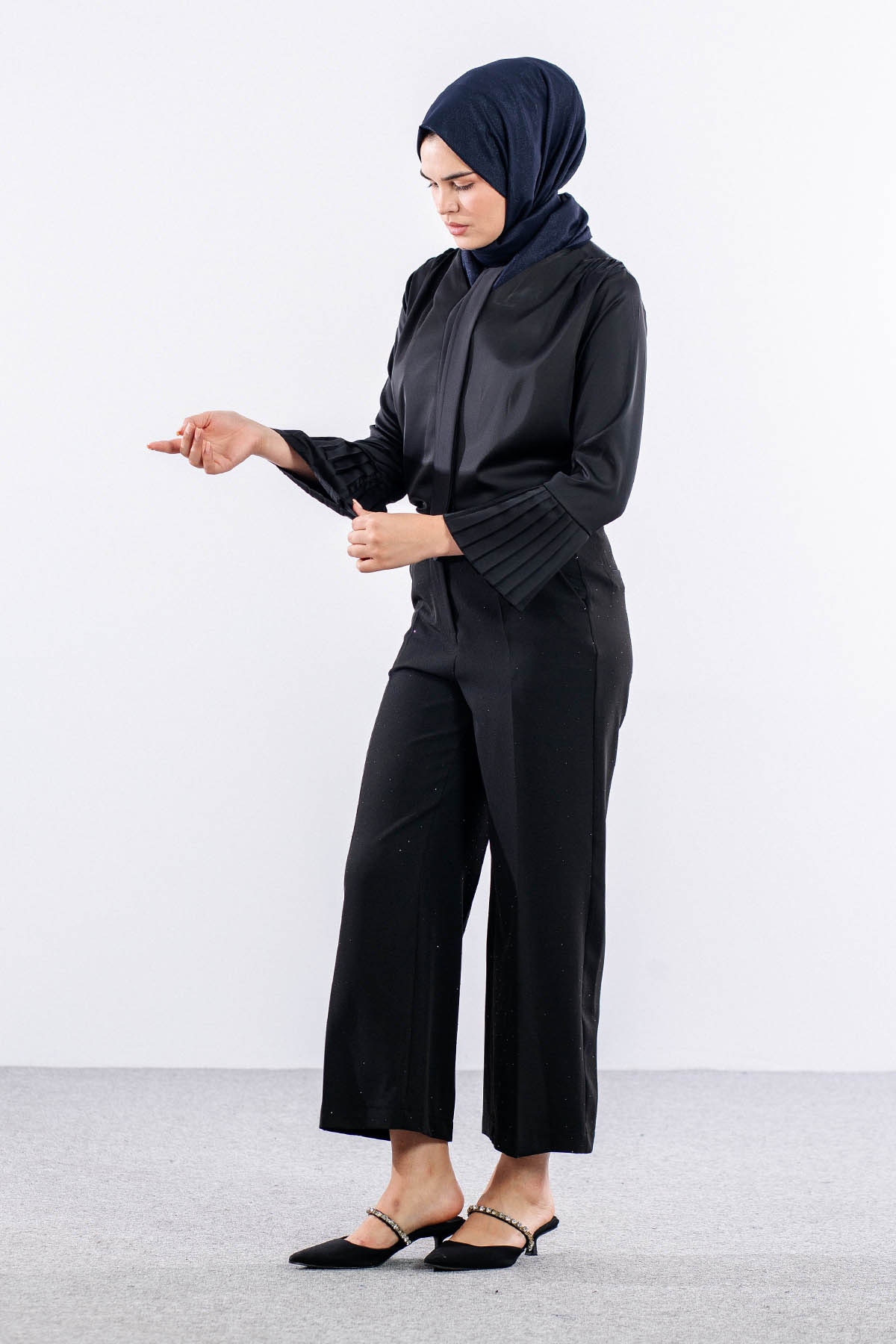 34719 Pantolon S-m-l-xl Taşli - Siyah - 3