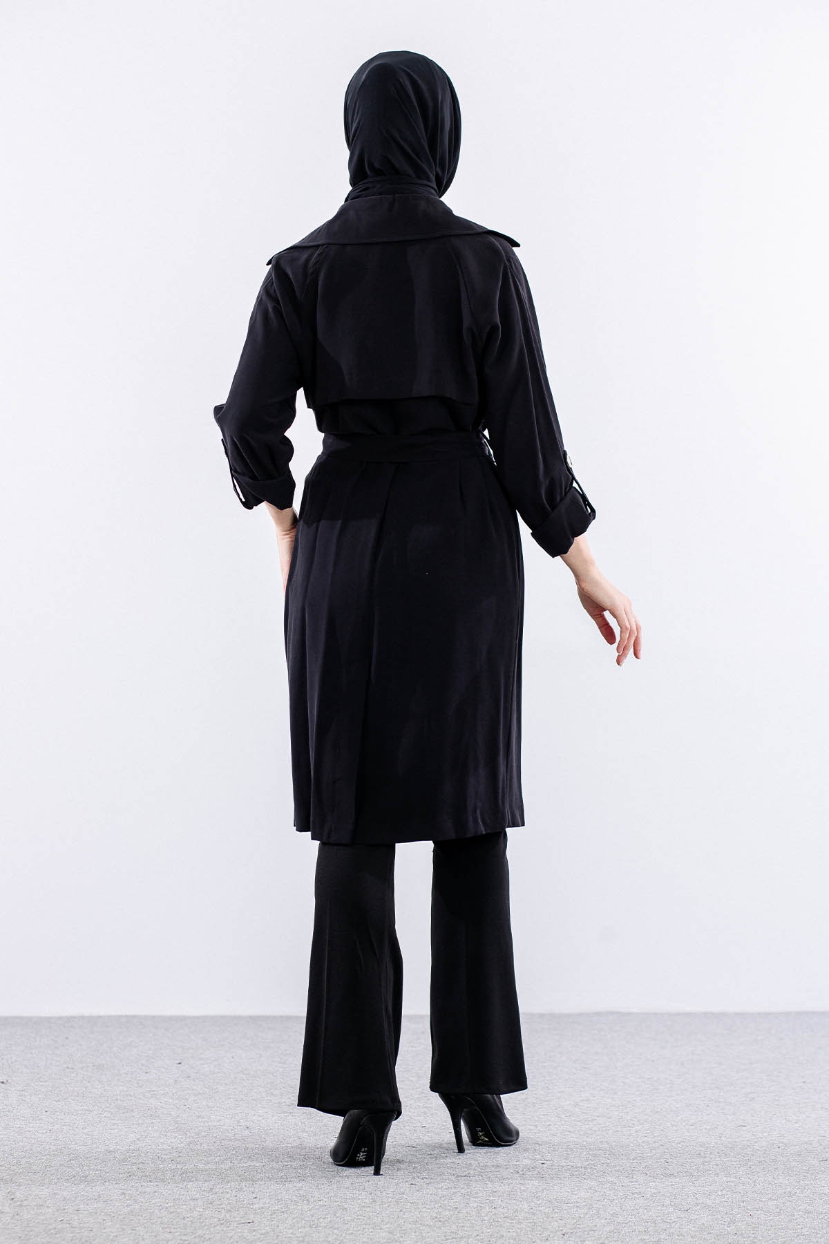 34721 Trençkot Kap S-m-l - Siyah - 5