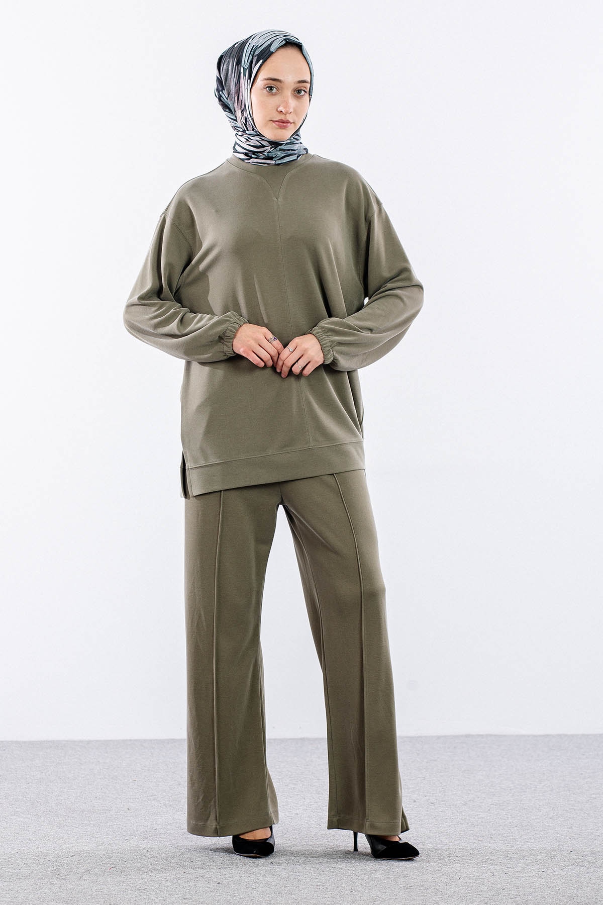 34764 Takim S-m-l Dikis Detay - Haki - 2