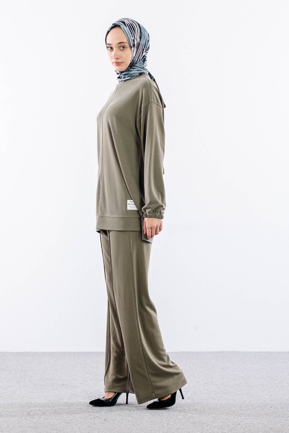 34764 Takim S-m-l Dikis Detay - Haki - 3